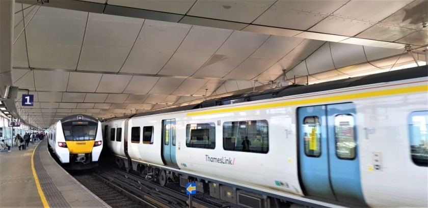 Thameslink trains at Blackfriars station