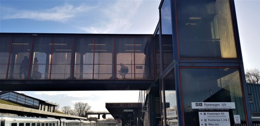 The lift on platform 4 will be by the front of trains arriving from London and Reading