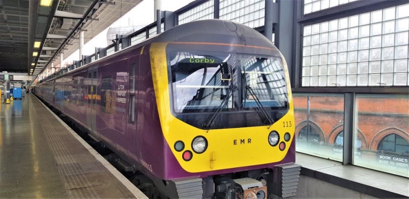 A Luton Airport Express train at St Pancras International station