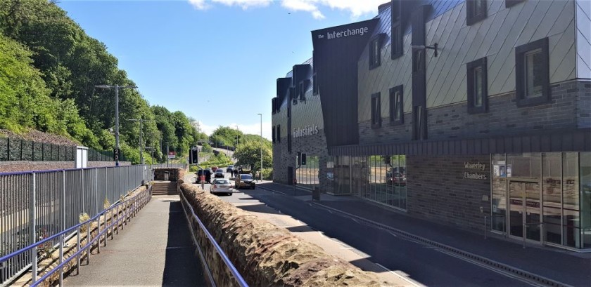 From the train station to the bus station in Galashiels