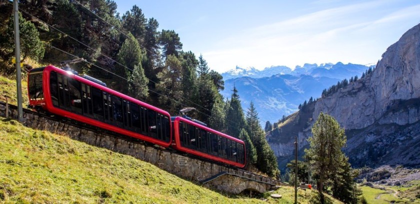 ride on Switzerland's steepest railway, the Pilatusbahn