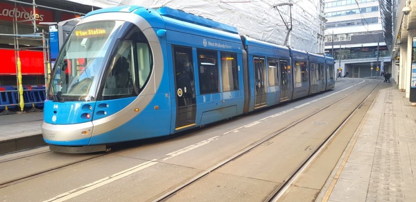 A 'Metro' heads to the city centre from the Grand Central stop