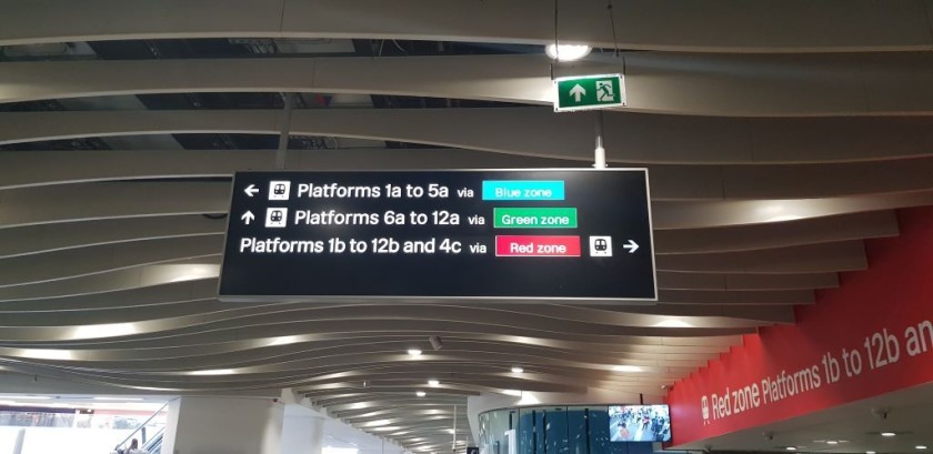 The signs indicating the locations of the three zones have been installed at each entrance