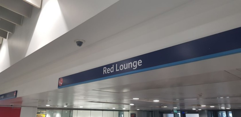 The Red Lounge is the seating area in the Red zone