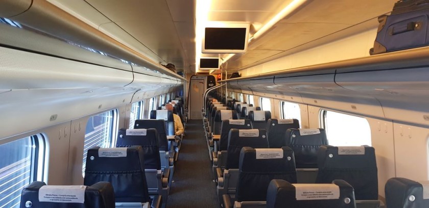 The 2 + 1 seating layout on an AP train