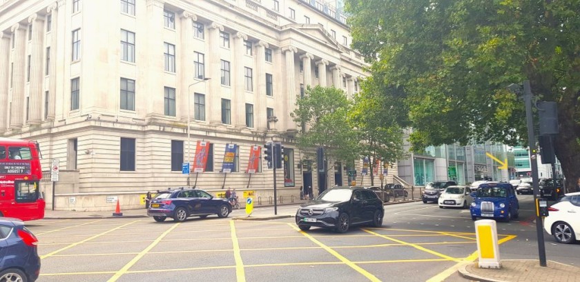 cross Euston Road and head towards the entrance marked with an arrow for lift access