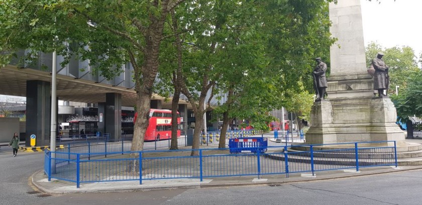 On the other side of the bus is a step-free route between the bus station and the rail station