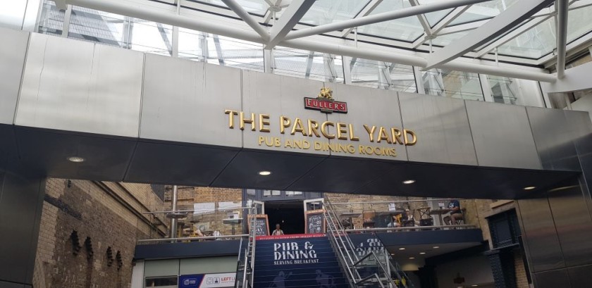 To the Parcel Yard bar at King's Cross station