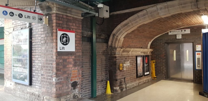 The passenger lift on platform 3 at Chester station