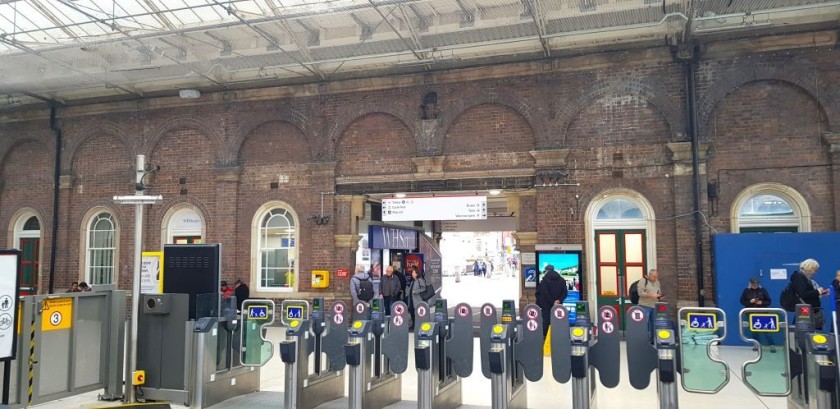 The ticket gates at Chester station