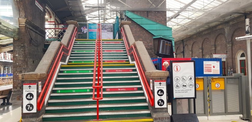 The staircase at Chester station