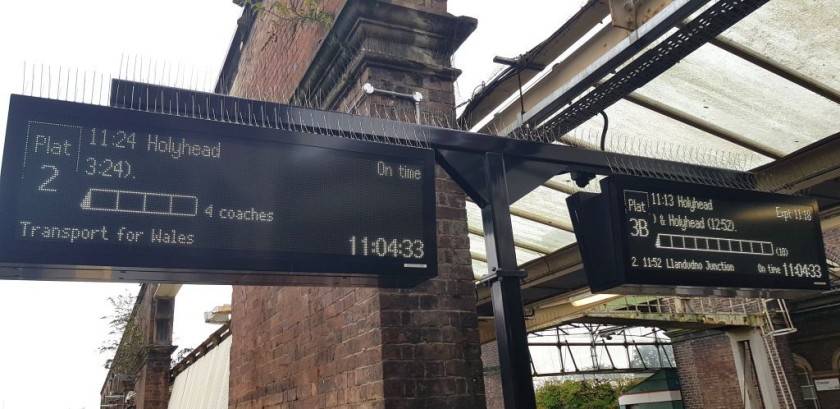 Each platform / track has a dedicated departure info screen