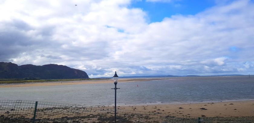 The view from the train before it arrives in Llandudno