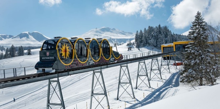 ride on Switzerland's steepest funicular, the Stoosbahn
