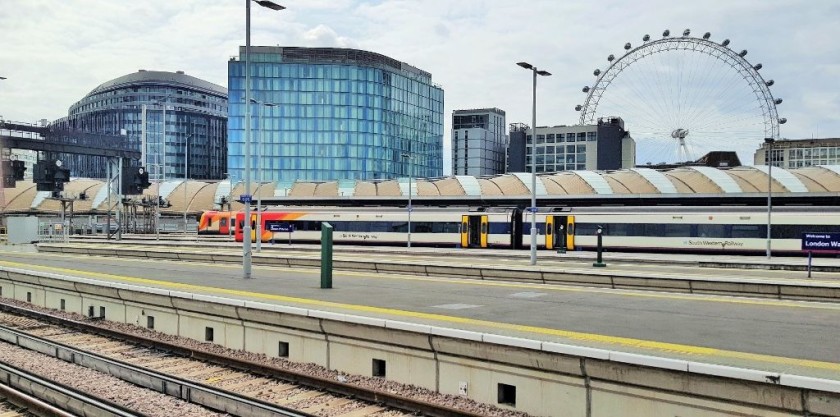 Behind the trains is the former Eurostar terminal which now houses platforms 20 - 24