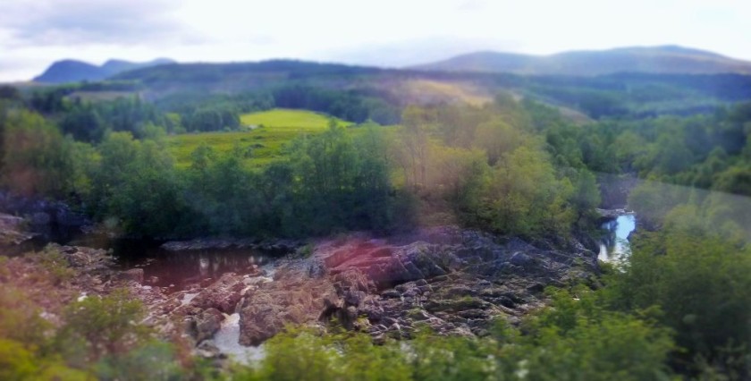 Near journey's end the railway follows the River Spean