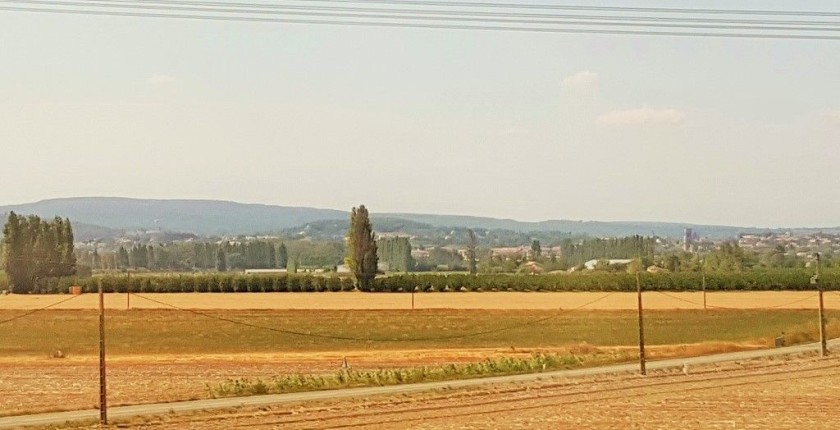 A typical vista of Provence from the high speed line