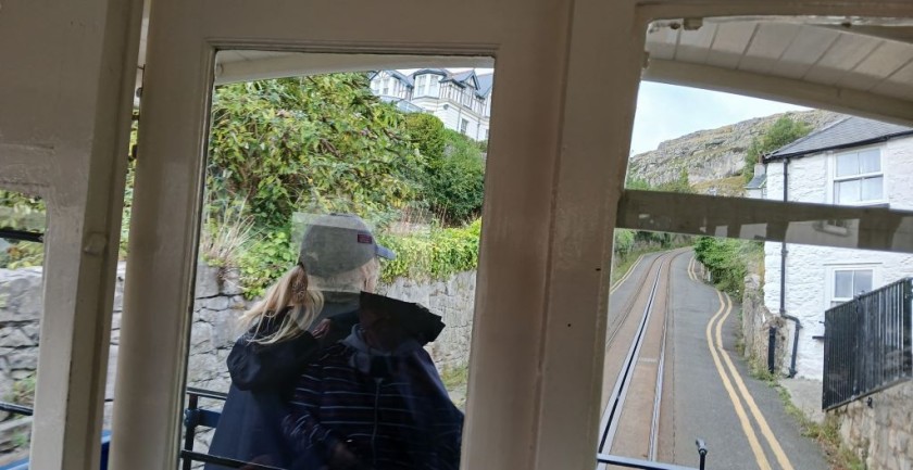 Heading up out of the town on the Great Orme tram