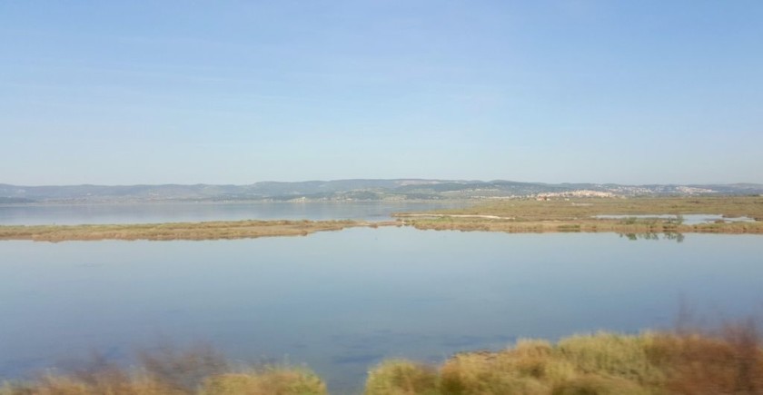 Crossing the marshes between Perpignan and Narbonne