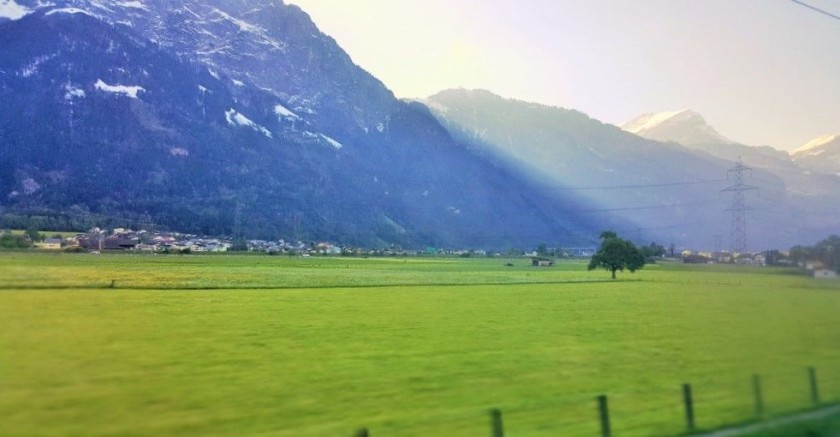 Between the tunnel and Visp at dusk