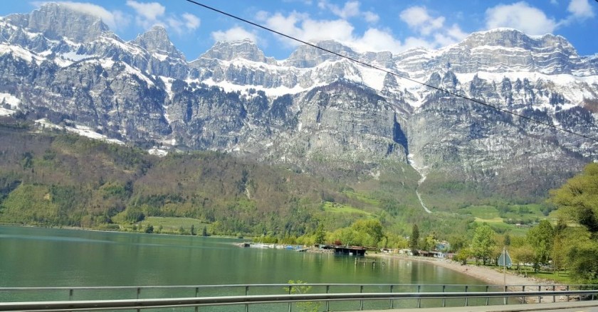 Arriving at the Walensee lake