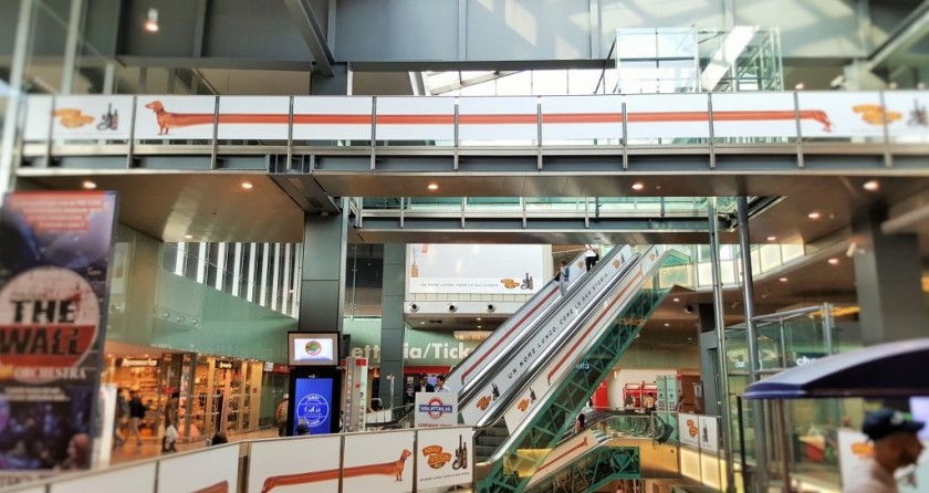 This atrium in the main concourse at Porta Garibaldi station gives access down to the Metro station and other trains to Milano Centrale