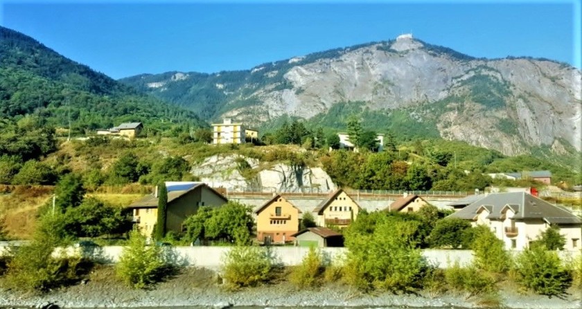 Passing a village between Chambery and Modane