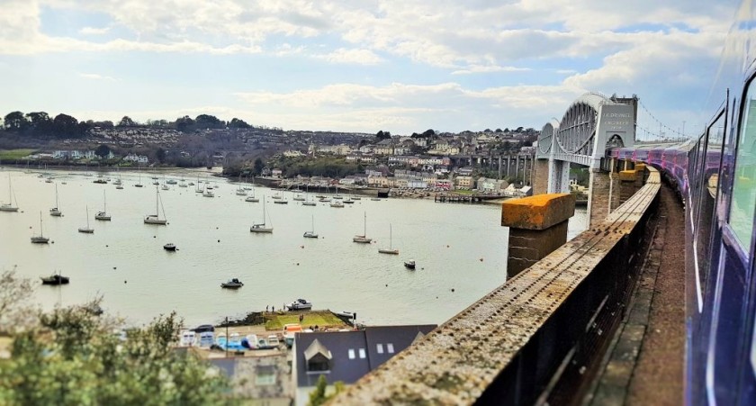 Approaching the Royal Albert Bridge and heading into Cornwall