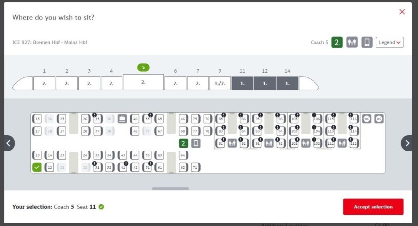 How to check if you will be travelling on an ICE 1 train