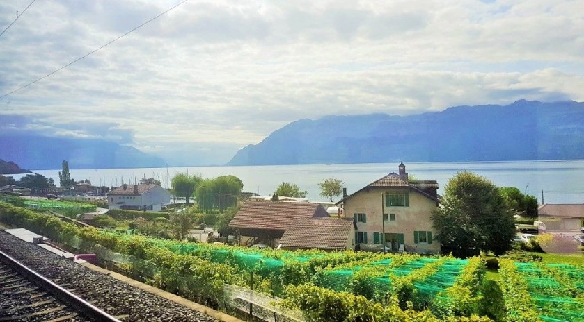 Travelling between Vevey and Montreux