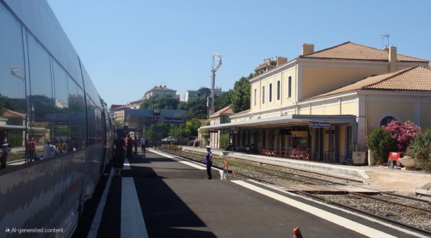 The station in Aix en Provence town centre