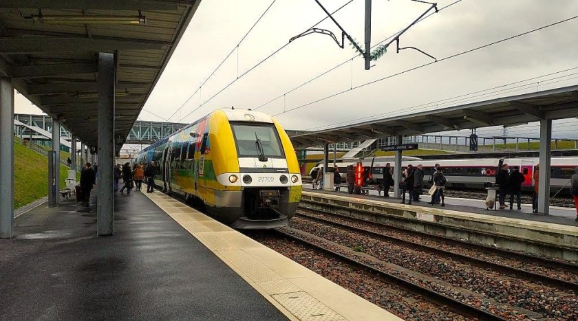 TER and TGV trains at Champagne Ardennes TGV station