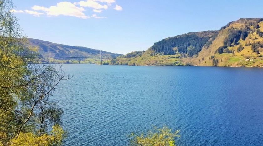 But when the train reaches the fjord the best of the views are on the right