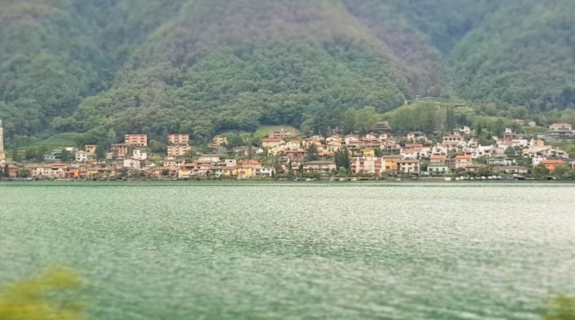 Looking left over Lake Lugano