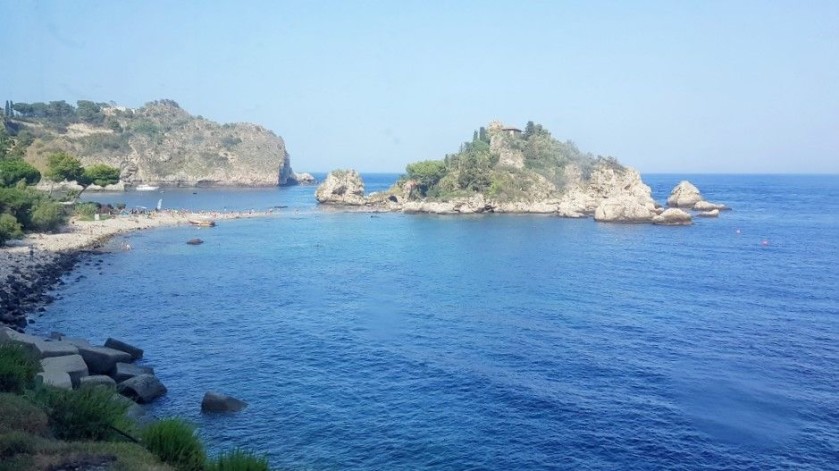 The wonderful views to the north of Taormina