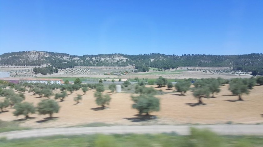 A typical view over the landscape that can be seen as the train leaves Madrid behind