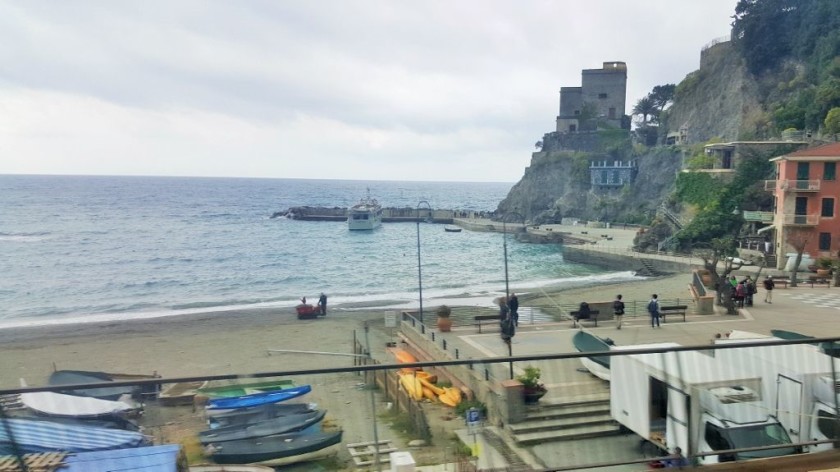 Travelling through the Cinque Terre there are fleeting views between the tunnels