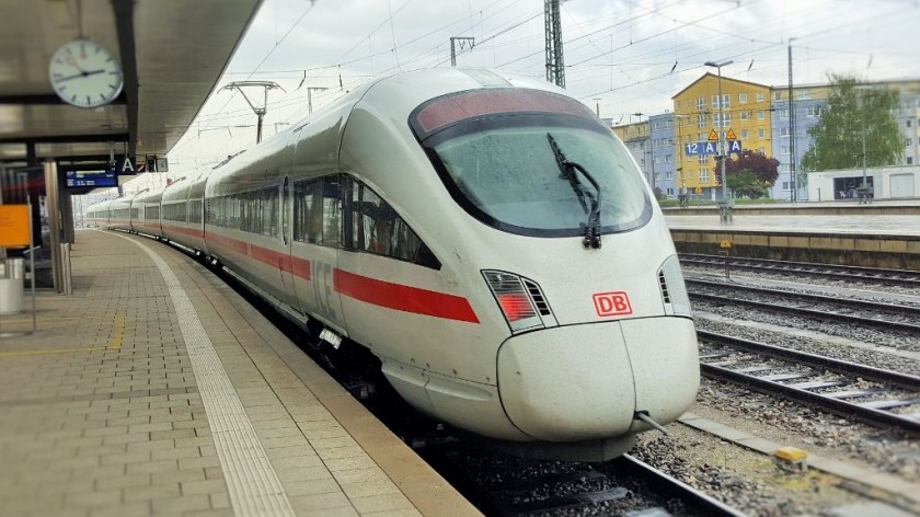 An ICE train heads to Wien from Frankfurt (Main)