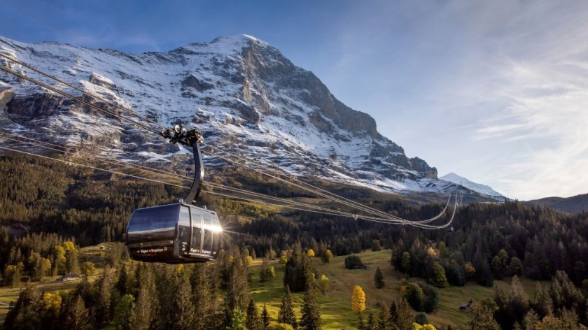 Ride the Eiger Express gondola