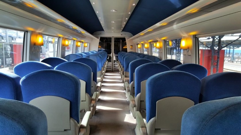 2nd class seating saloon on one of the newer TER trains