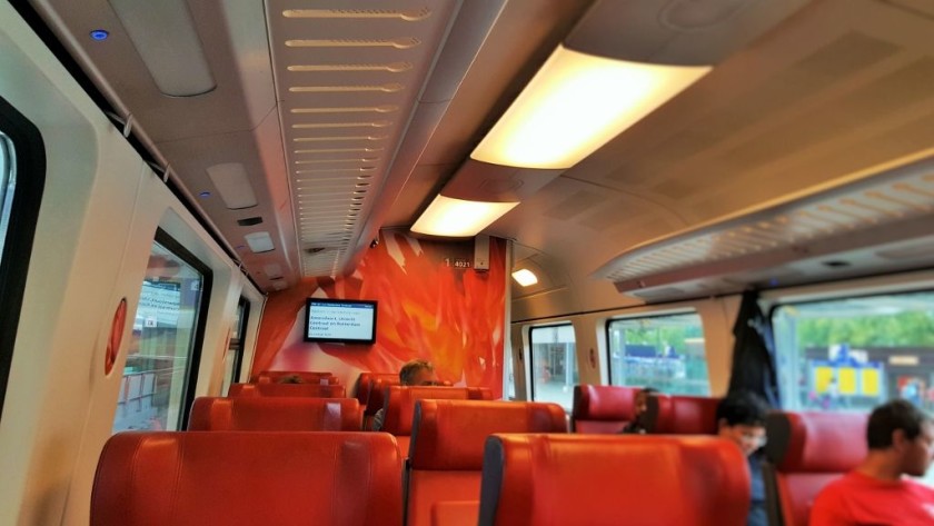 1st class seating on one of these single deck Dutch IC train