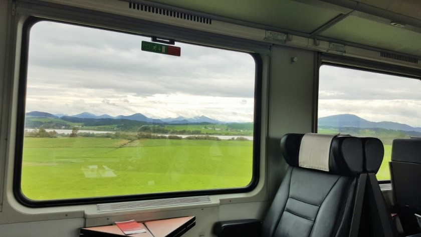 The coaches used on IC  trains have comparatively large windows