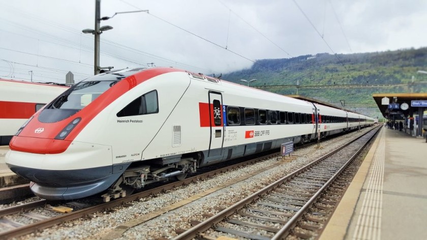 A tilting ICN train as used on some SBB IC routes