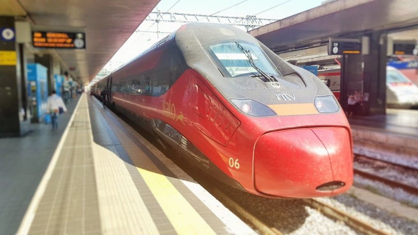 One of the newer Italo trains which are mainly used on services to/from Venice/Venezia