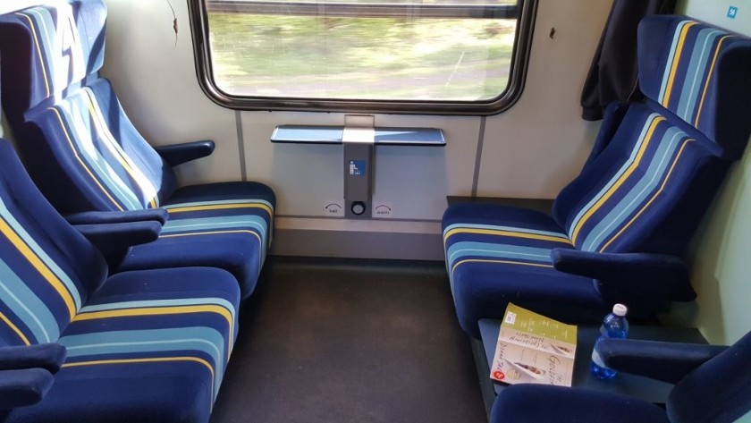 A 1st class compartment on an ALX (Alex) train