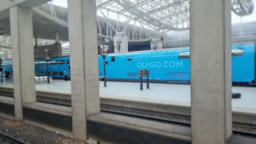 A Ouigo train at Aeroport CDG station