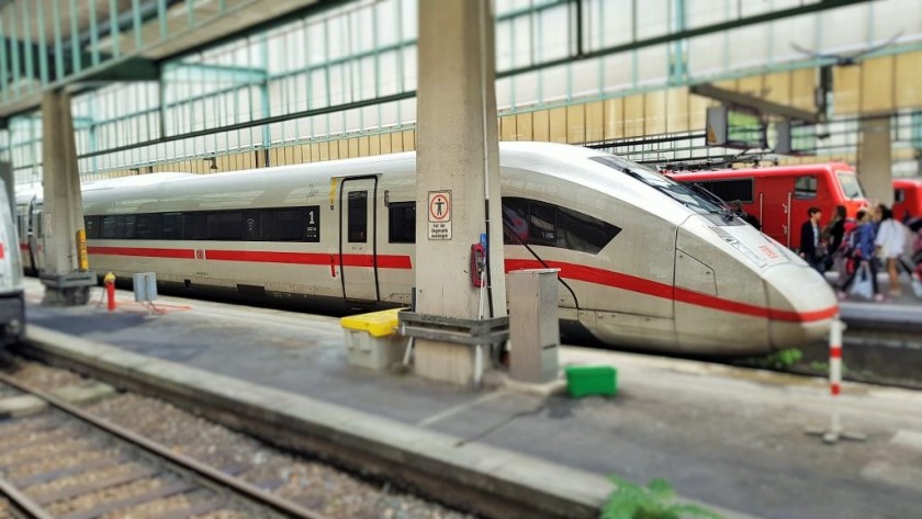 An ICE 4 train has arrived in Stuttgart