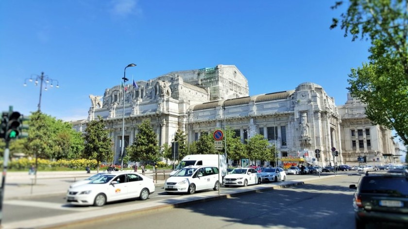 The view from the street of Milano Centrale