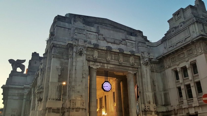 Milano Centrale station in the evening