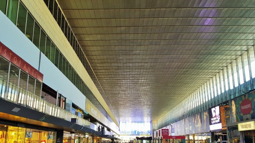 The central hall at Roma Termini station, which houses the retail outlets